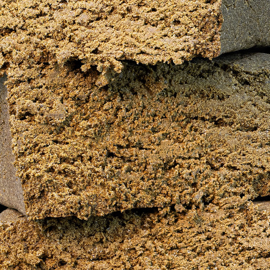 3 hash drysift bricks weedshop cut open closeup macro shot cannabis
