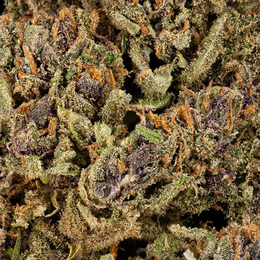 weedshop. cherry poppers cbd bud cannabis macro shot trichomes