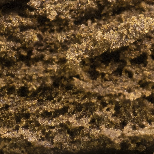 Weedshop static hash luksus klump THCA macro shot